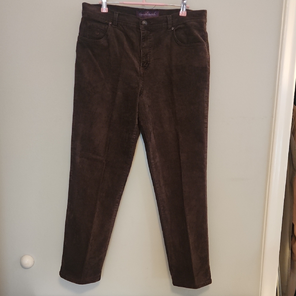 Gloria Vanderbilt Brown Corduroy Pants - Picture 2 of 4